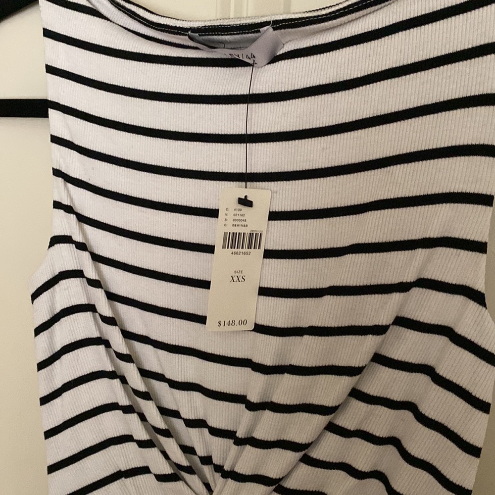 Anthropologie Bailey 44 Twist Cut Out Stripe Bodycon Dress Size XXS - Picture 3 of 3
